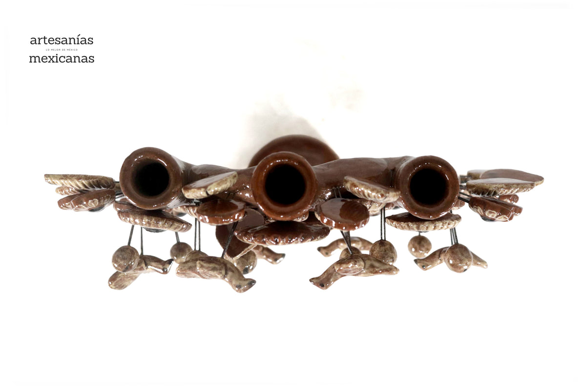 Árbol de la Vida Mediano Marrón – 3 Velas - 35 cm. 14 in.