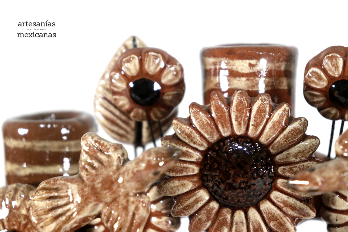 Árbol de la Vida Mediano Marrón – 3 Velas - 35 cm. 14 in.