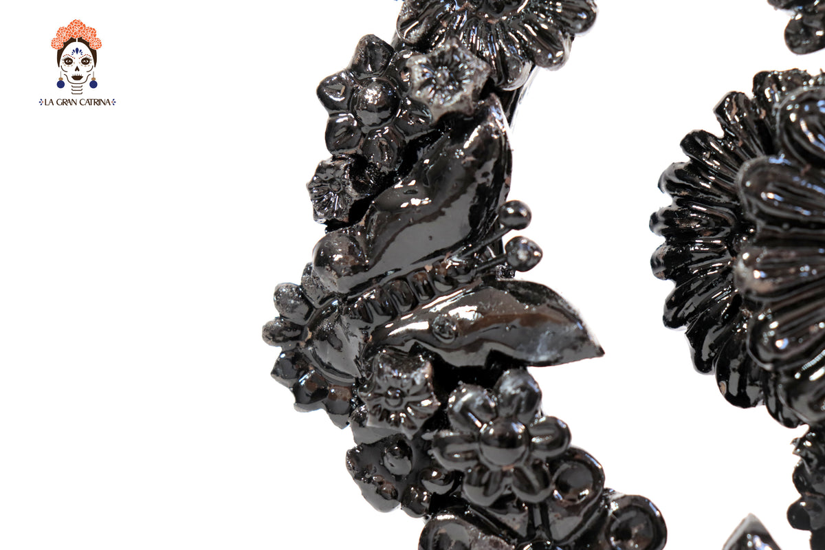 Candelero negro de 5 velas - 26.5 cm. 10.4 in. Candelabros