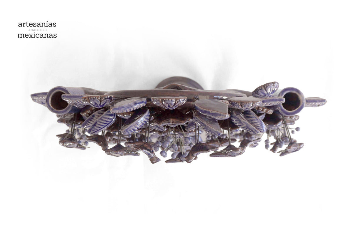 Árbol de la vida azul vidriado - 55 cm. 21.6 in - Sobre Pedido