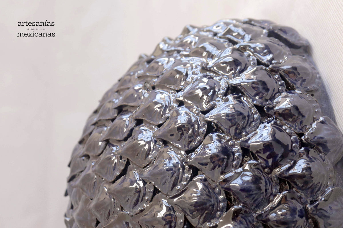 Esferas vidriadas azules de pared - En producción