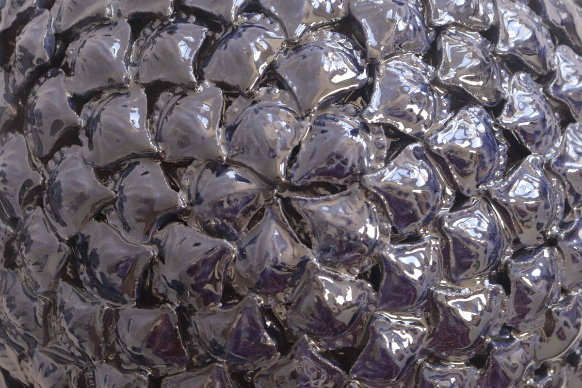 Esferas vidriadas azules de pared - En producción