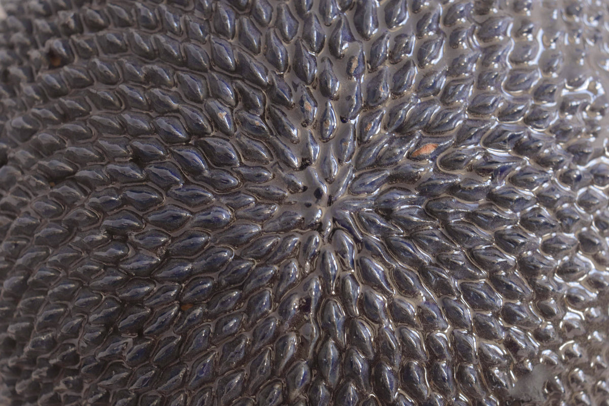 Esferas vidriadas azules de pared - En producción