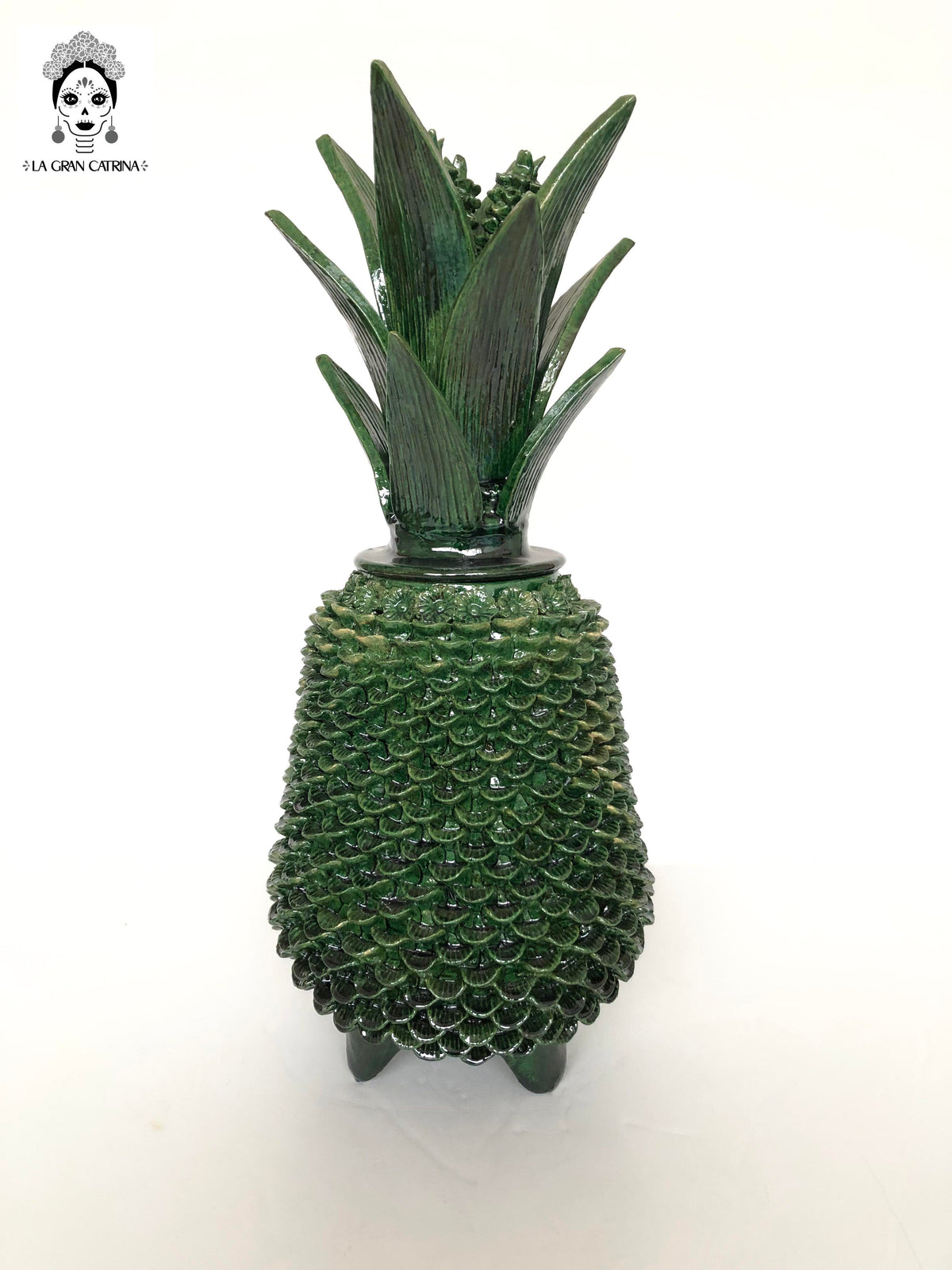 Piña michoacana de barro - Papaya Verde - 55 cm. 22 in. - Sobre Pedido