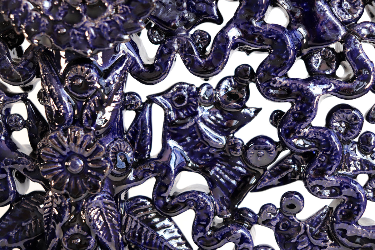 Candelero Azul de 25 velas - 63 cm. 25 in.