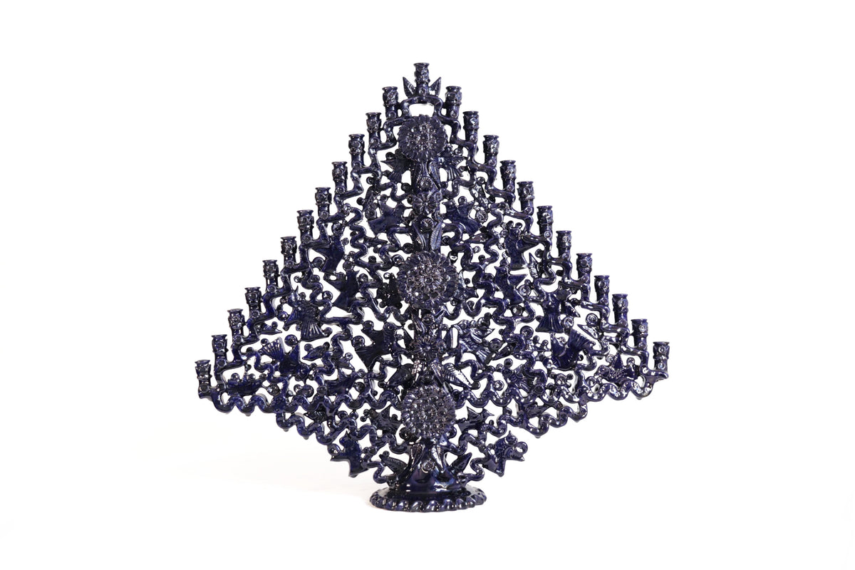 Candelero Azul de 25 velas - 63 cm. 25 in.