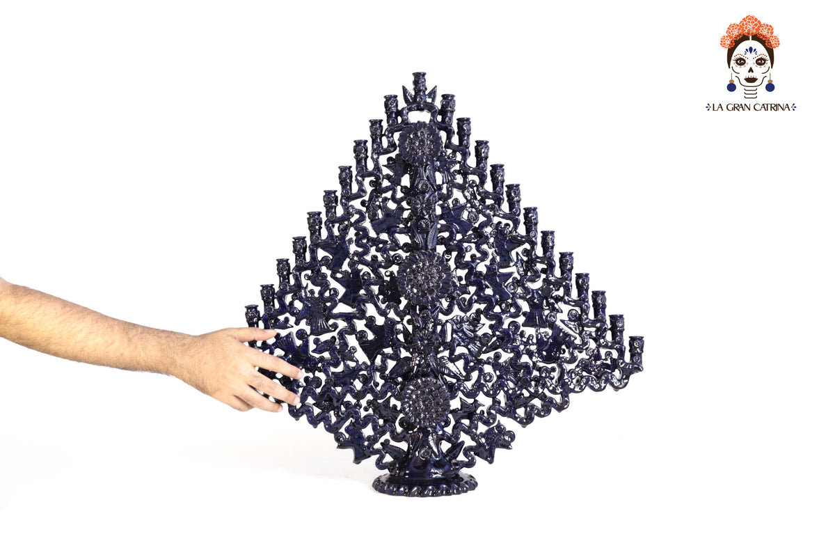 Candelero Azul de 25 velas - 63 cm. 25 in.