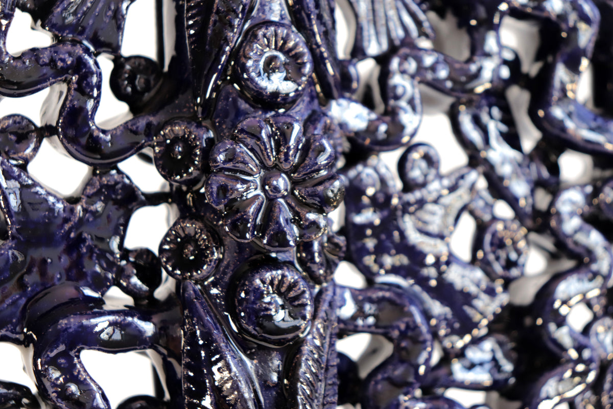 Candelero Azul de 25 velas - 63 cm. 25 in.