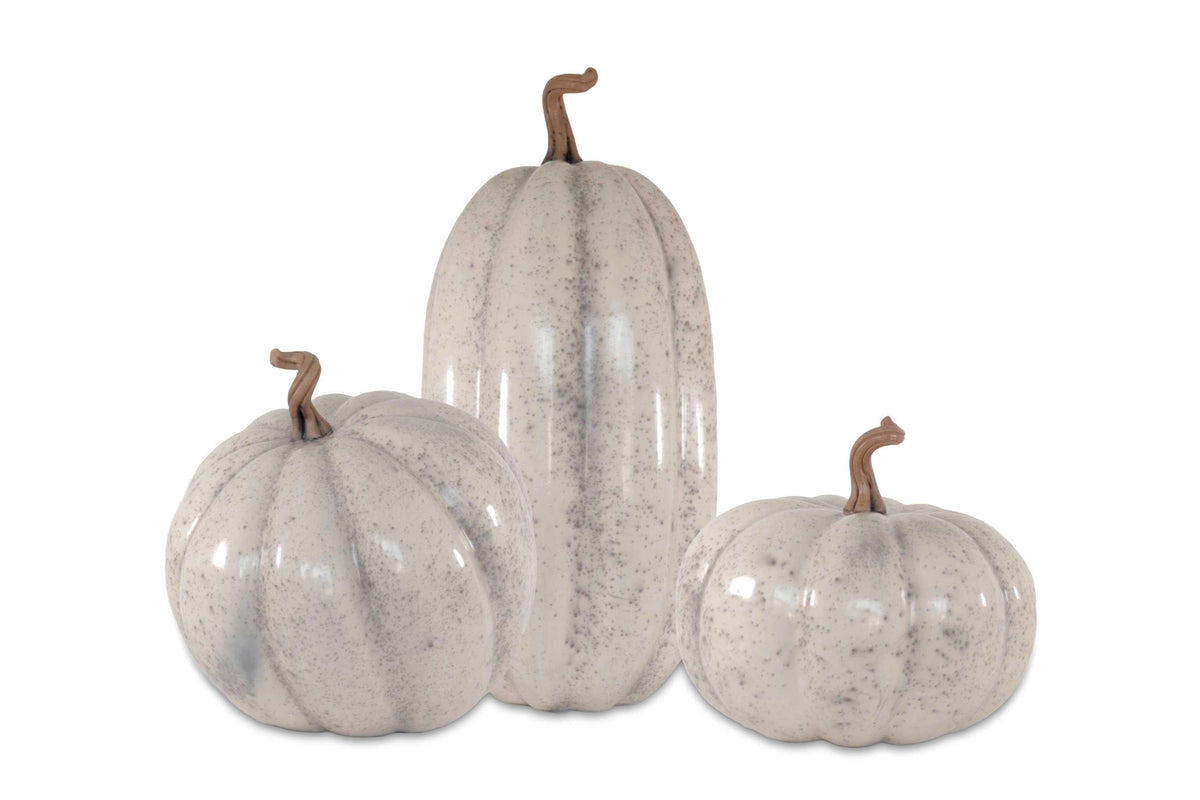 Juego de calabazas blancas grandes Calabaza