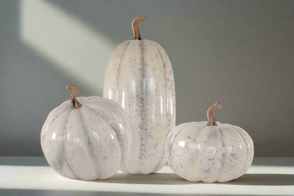 Juego de calabazas blancas grandes Calabaza