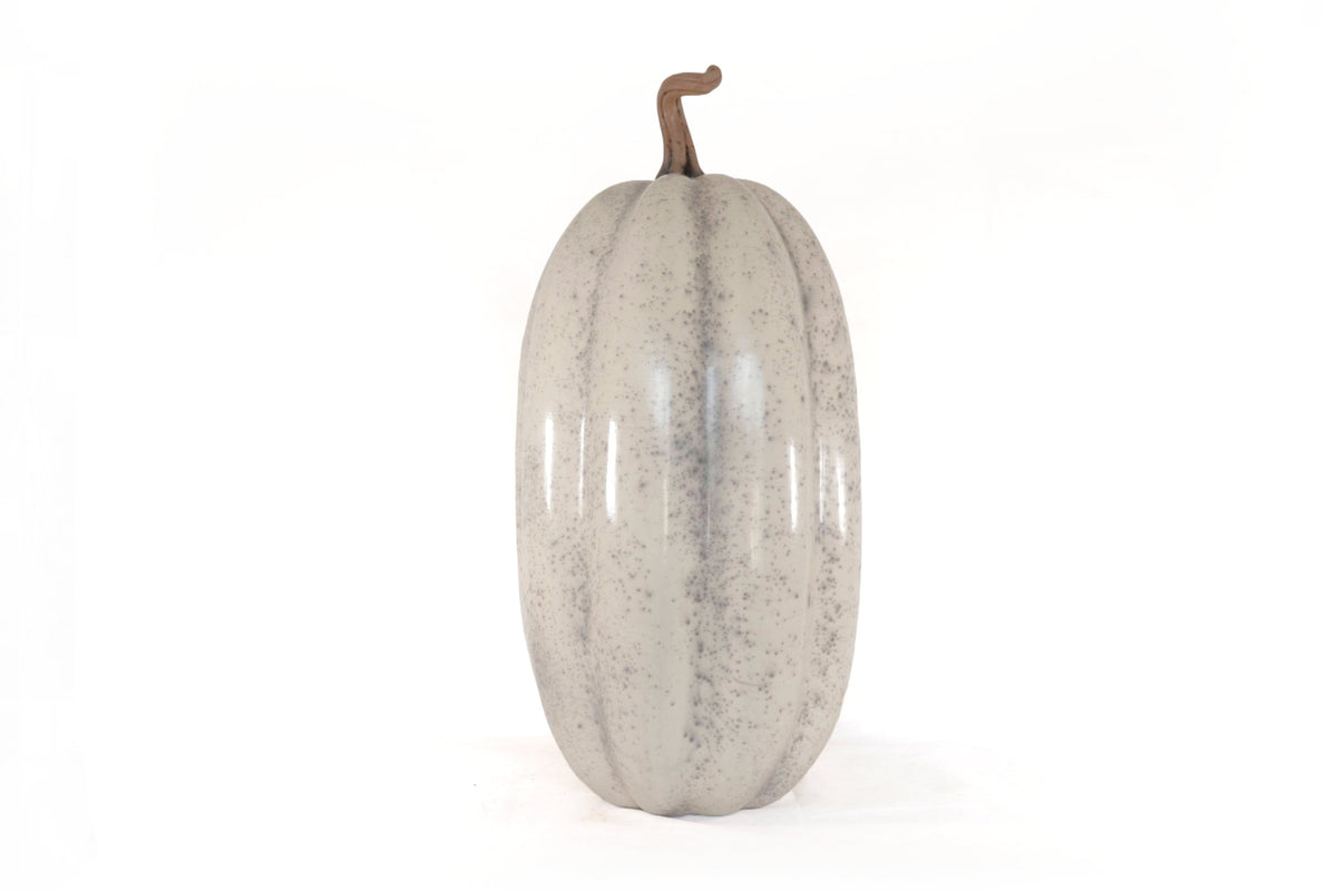Calabaza blanca grande de barro - 67 cm. 26.3 in. Calabaza