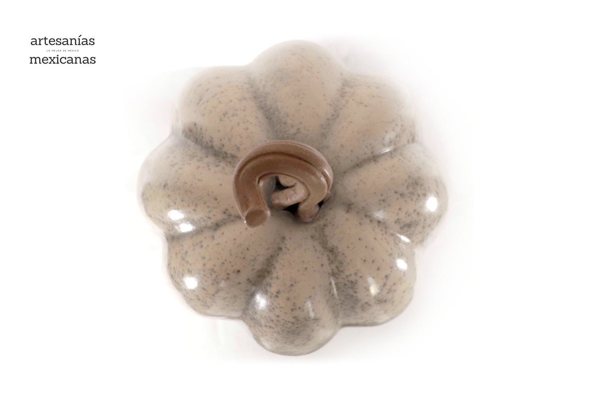 Calabaza blanca grande de barro - 67 cm. 26.3 in. Calabaza