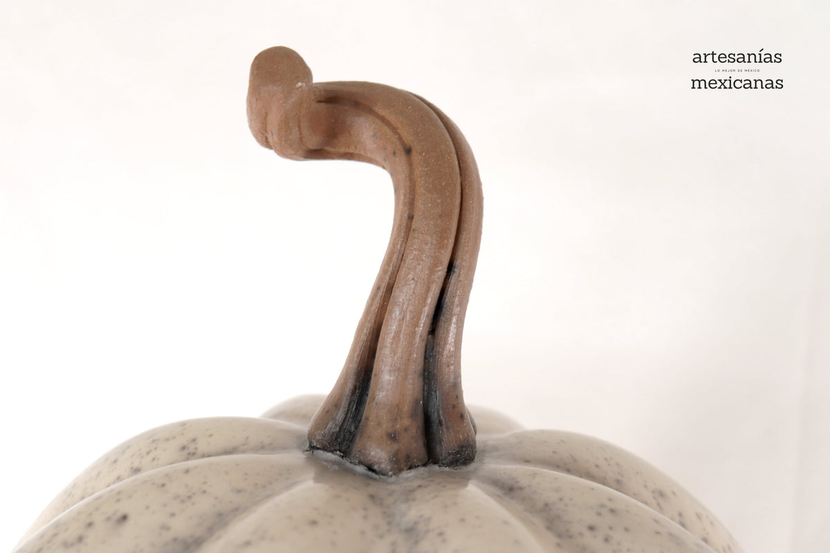 Calabaza blanca grande de barro - 67 cm. 26.3 in. Calabaza