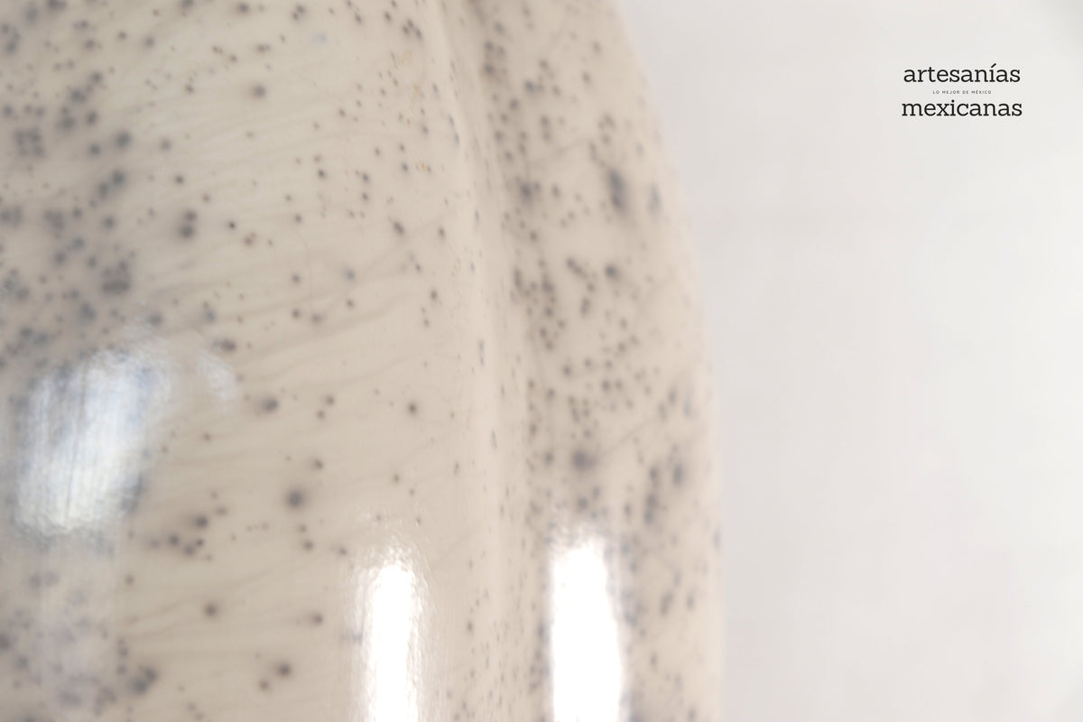 Calabaza blanca grande de barro - 67 cm. 26.3 in. Calabaza