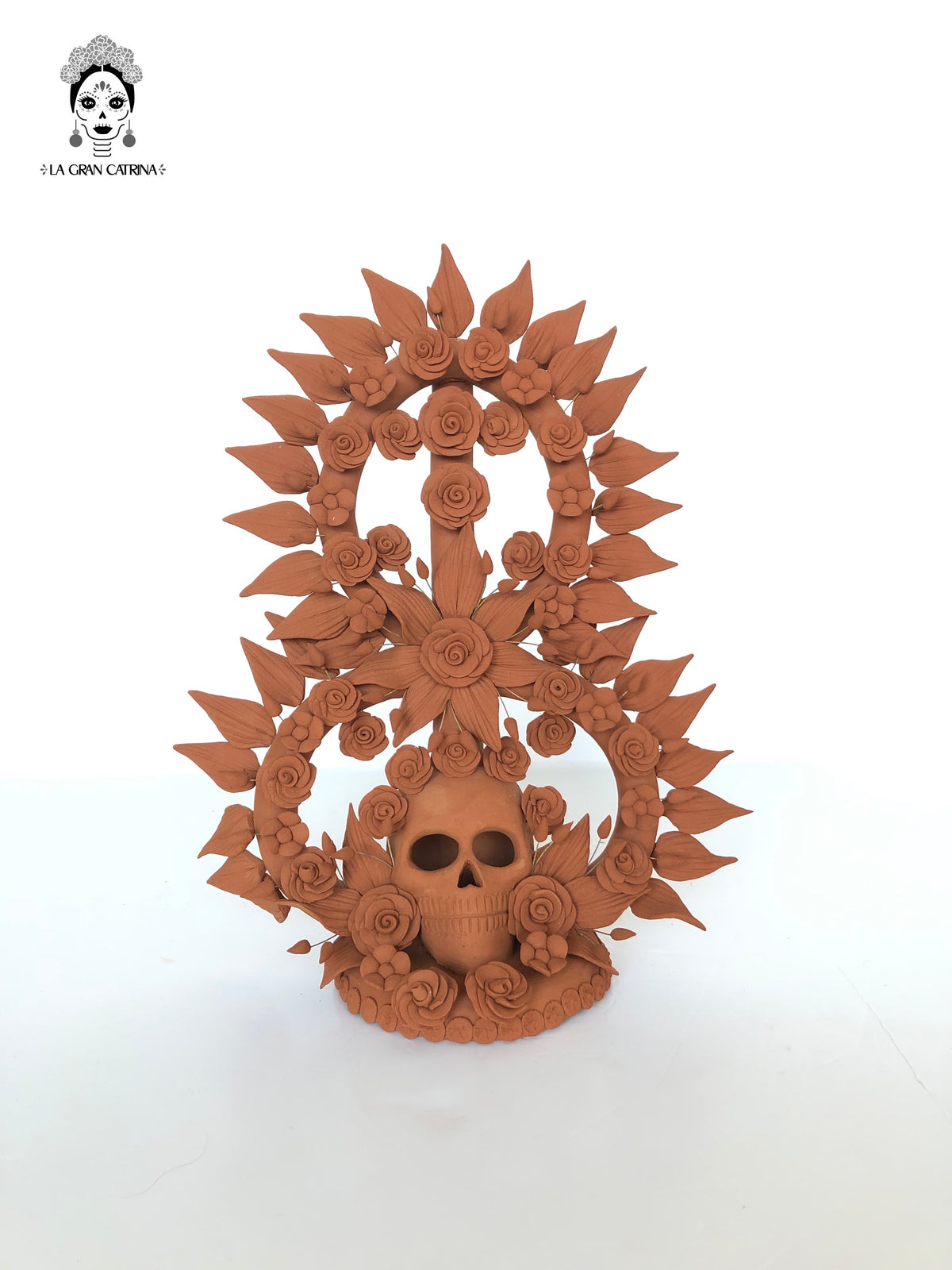 Ofrenda de Calavera - Barro natural 41 cm. Artesanía