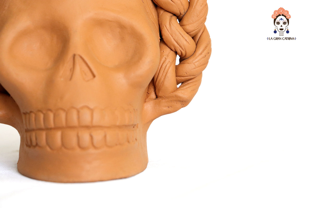 Trío de calaveras - Macetas medianas naranjas Maceta