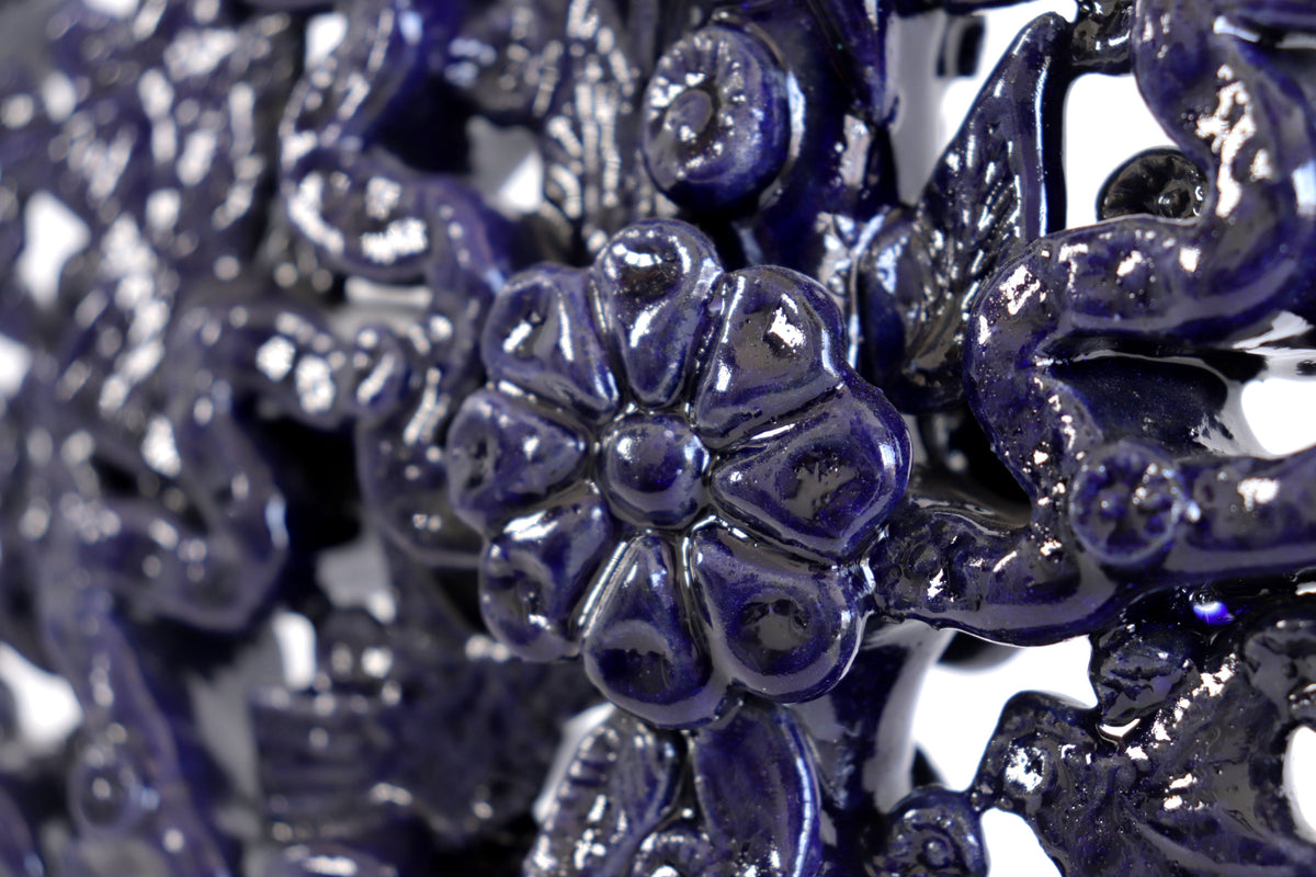 Candelero azul de 15 velas - 38 cm. 15 in Candelabros