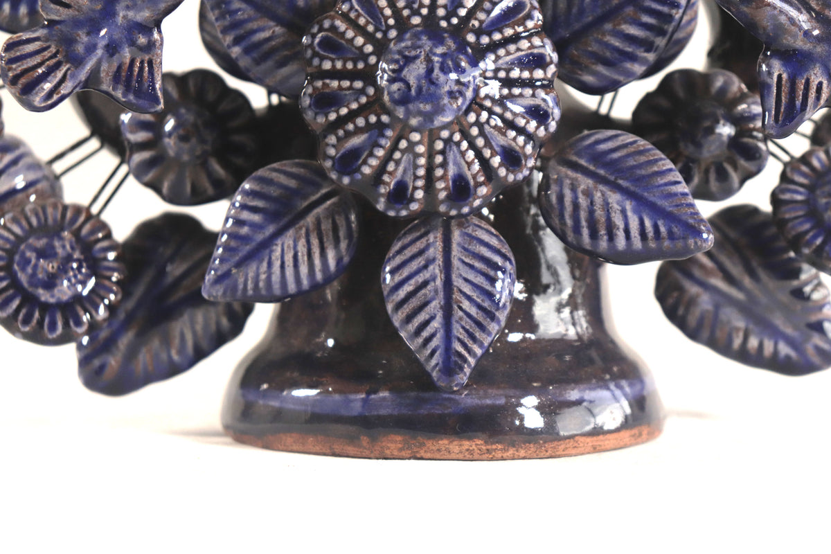 Árbol de la Vida Mediano Azul – 3 Velas - 37 cm. 14.5 in.