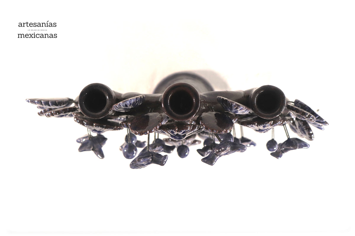 Árbol de la Vida Mediano Azul – 3 Velas - 37 cm. 14.5 in.