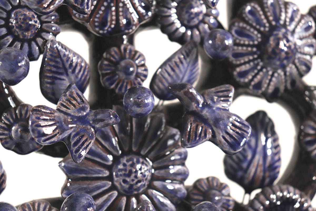 Árbol de la Vida Mediano Azul – 3 Velas - 37 cm. 14.5 in.