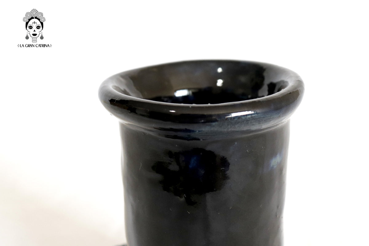 Par de Garras negro - Barro vidriado - 13.5 cm. 5.7 in.