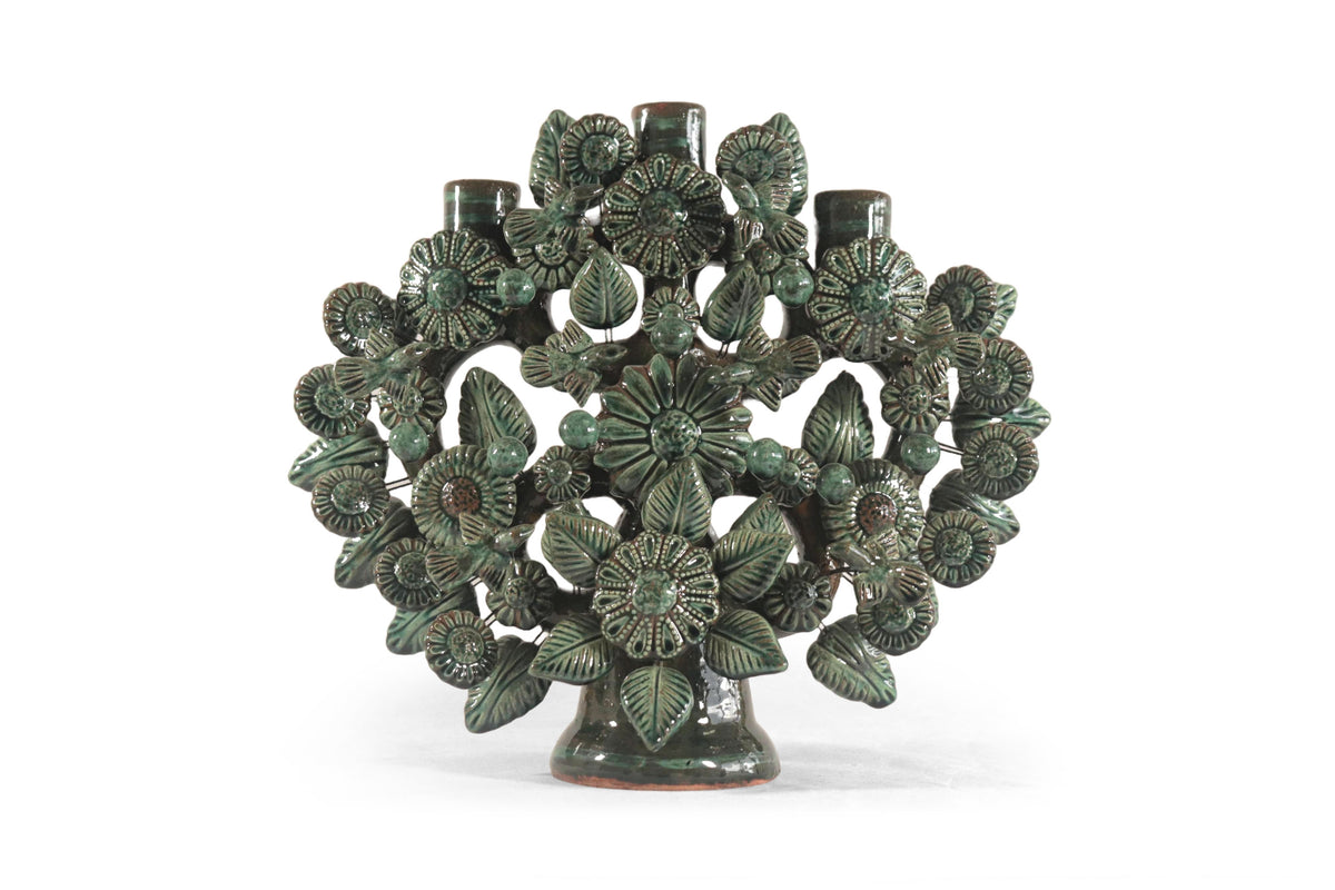 Árbol de la Vida Mediano Verde – 3 Velas - 37 cm. 14.5 in.
