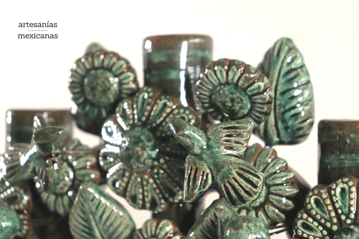 Árbol de la Vida Mediano Verde – 3 Velas - 37 cm. 14.5 in.