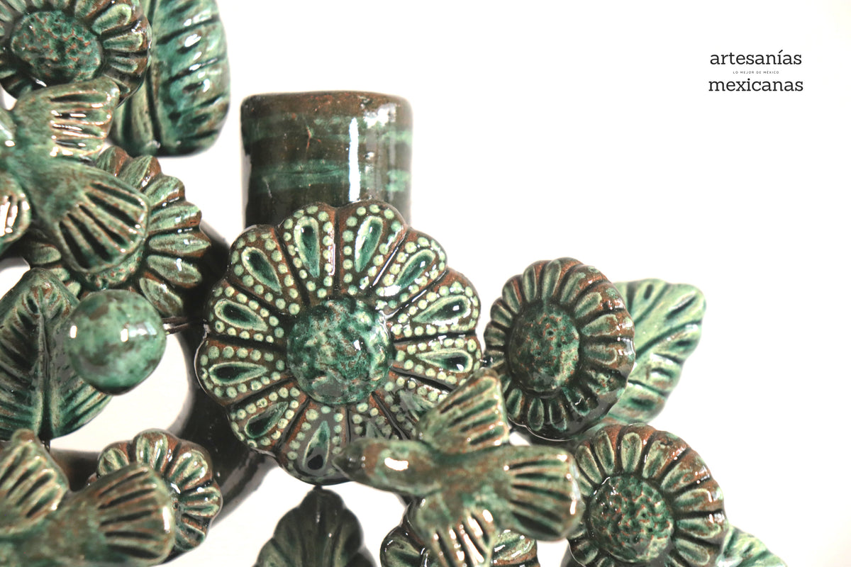 Árbol de la Vida Mediano Verde – 3 Velas - 37 cm. 14.5 in.