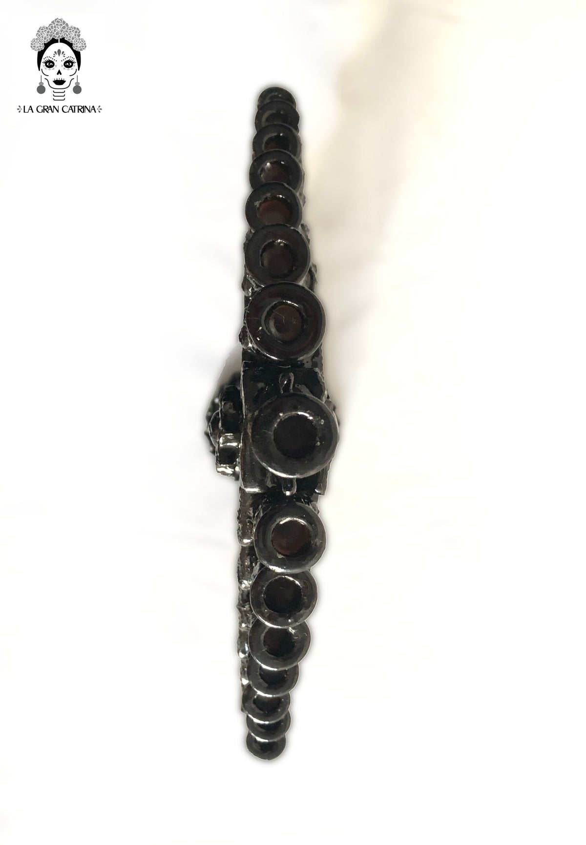 Candelero negro de pared de 15 velas - Barro vidriado - 40 cm. 16 in. Candelabros