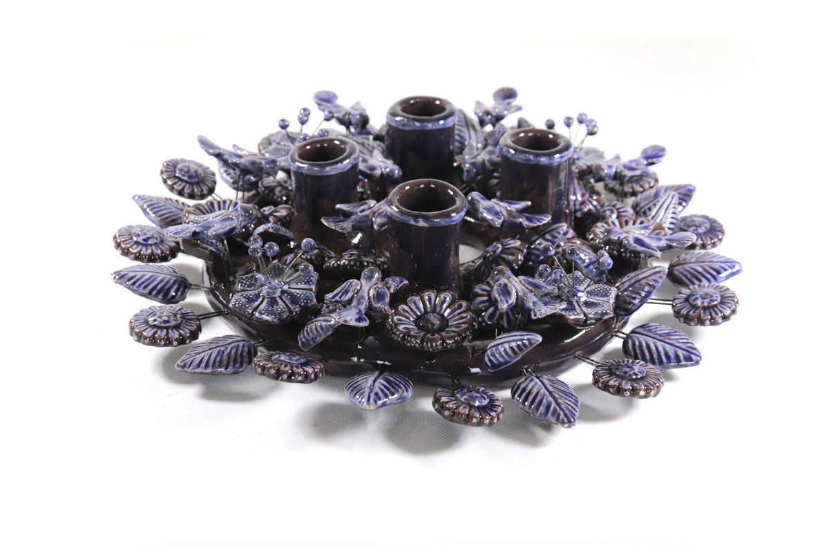 Corona de Adviento Azul - 35 cm. 13.7 in.