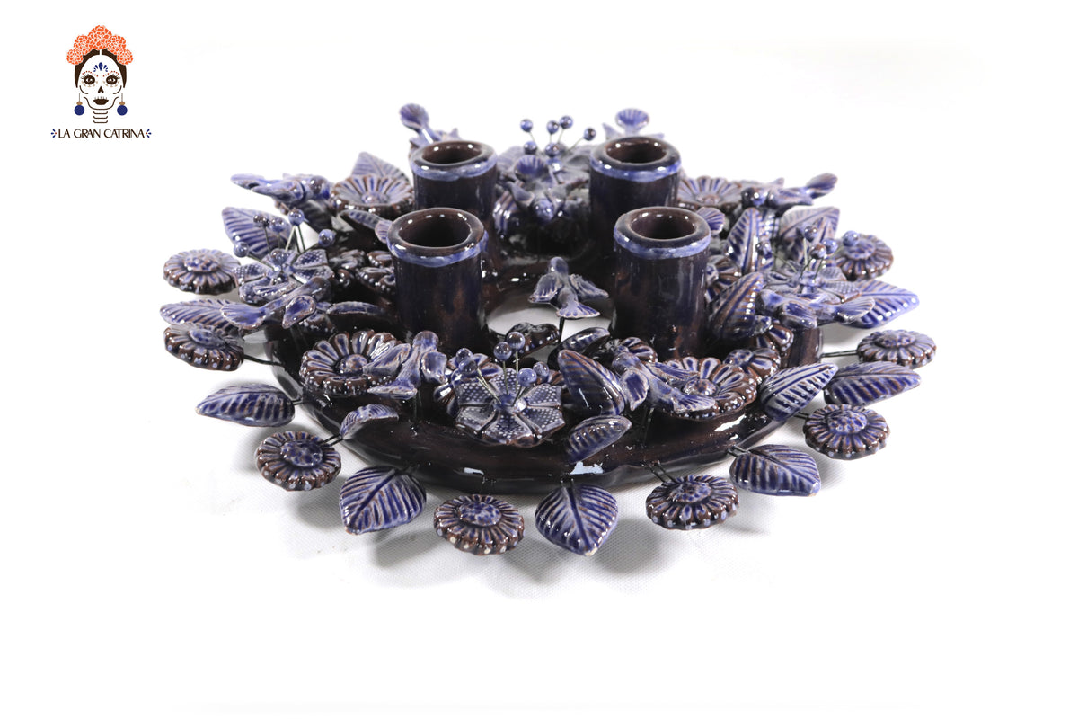 Corona de Adviento Azul - 35 cm. 13.7 in.