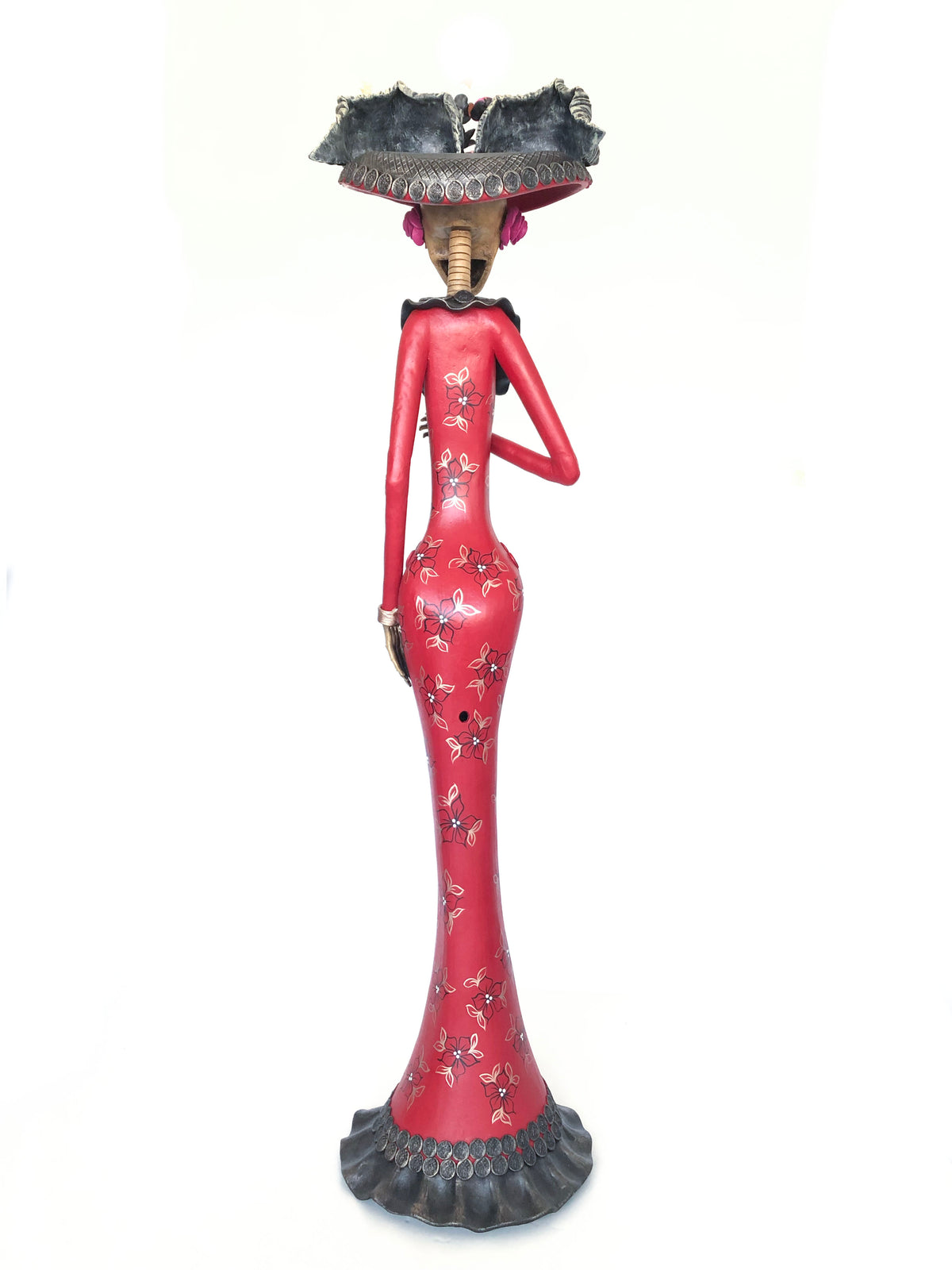 Catrina de vestido rojo - 100 cm. 40 in. Catrina