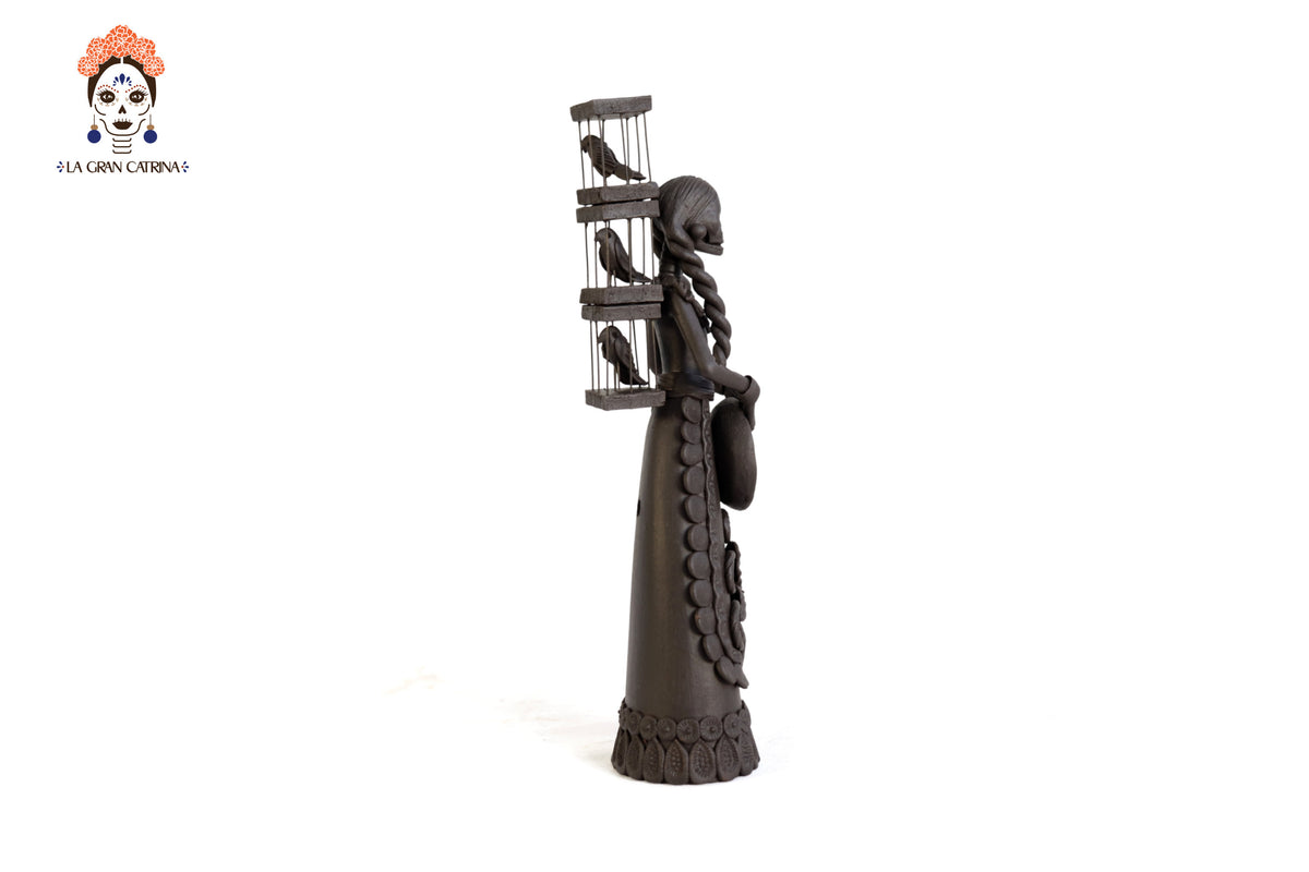 Catrina Pajarera - 24 cm. 10 in. Catrina