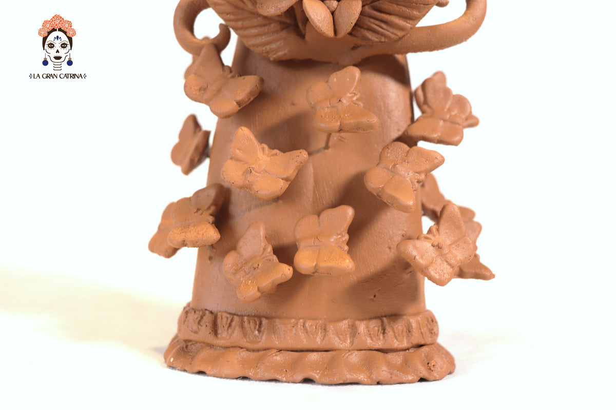 Pareja de Catrinas de Barro - 30 cm. 12 in. Catrina