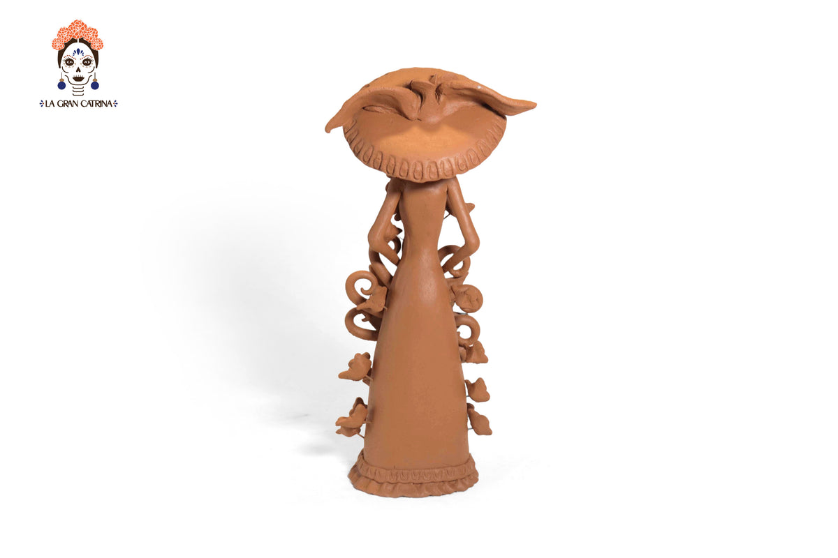 Pareja de Catrinas de Barro - 30 cm. 12 in. Catrina