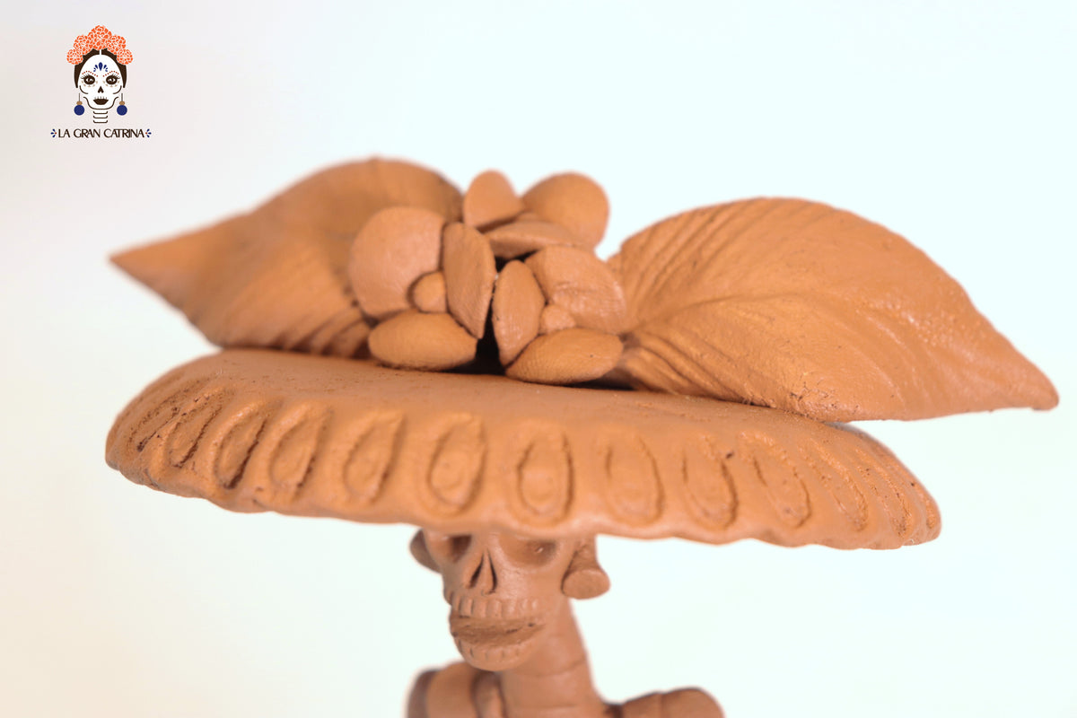 Pareja de Catrinas de Barro - 30 cm. 12 in. Catrina