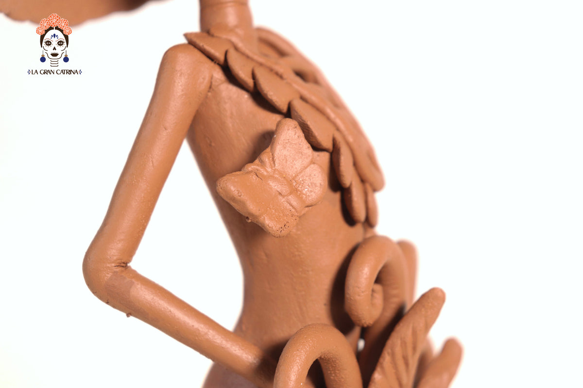 Pareja de Catrinas de Barro - 30 cm. 12 in. Catrina