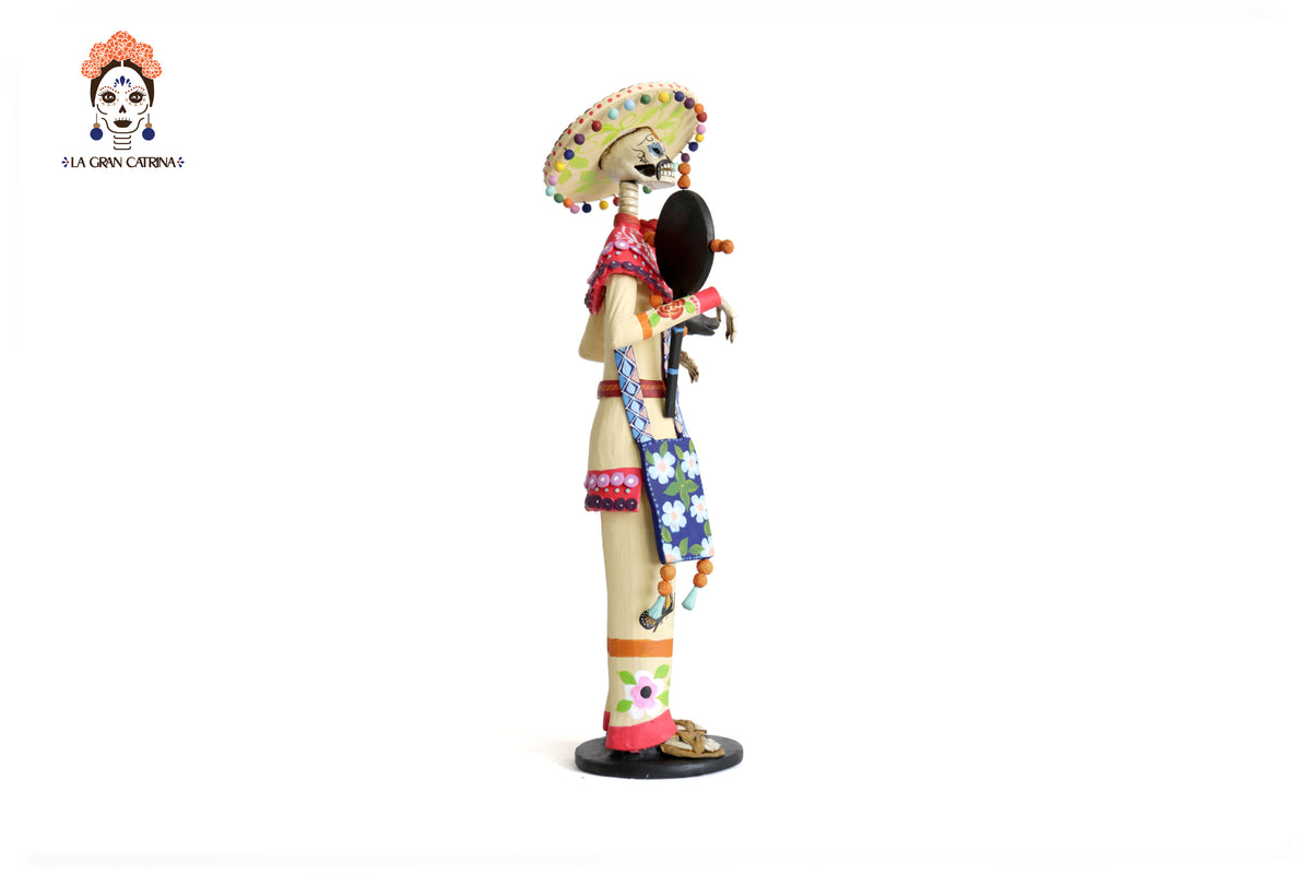 Pareja de Catrines Huicholes - 50 cm. 20 in. Catrina