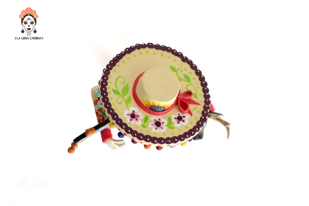 Pareja de Catrines Huicholes - 50 cm. 20 in. Catrina
