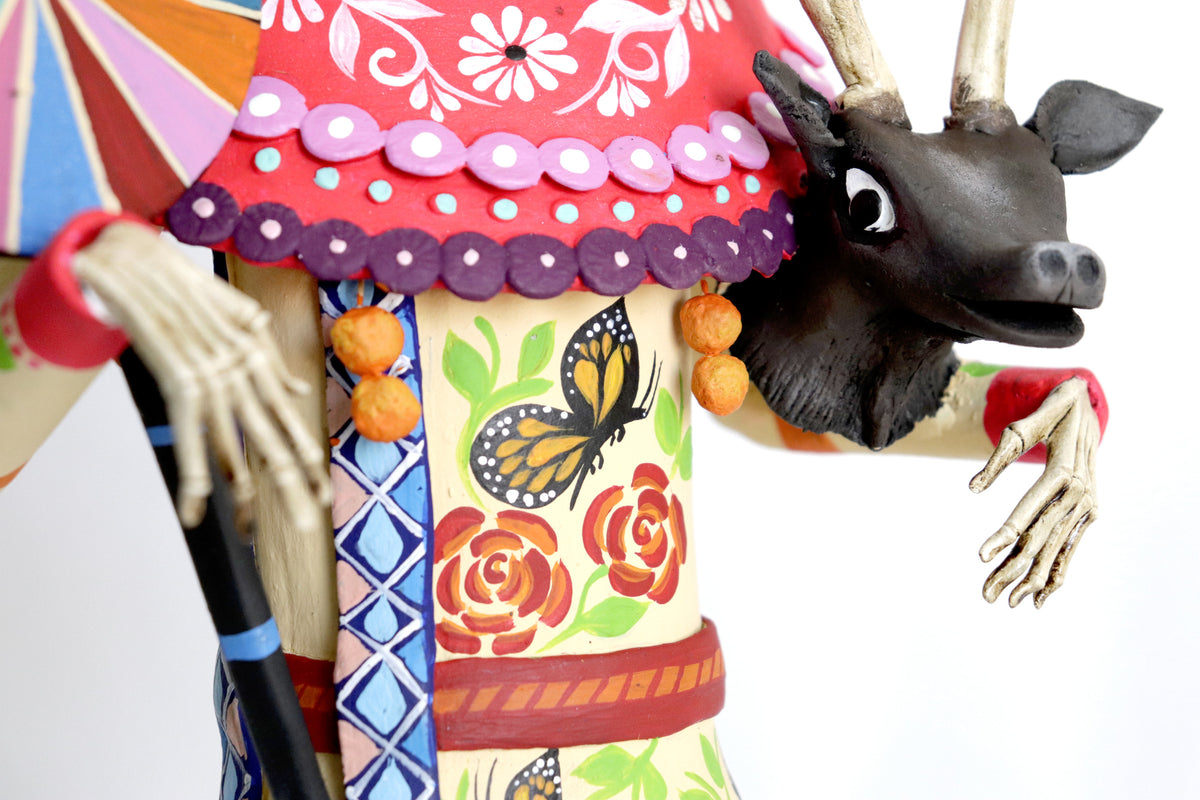 Pareja de Catrines Huicholes - 50 cm. 20 in. Catrina