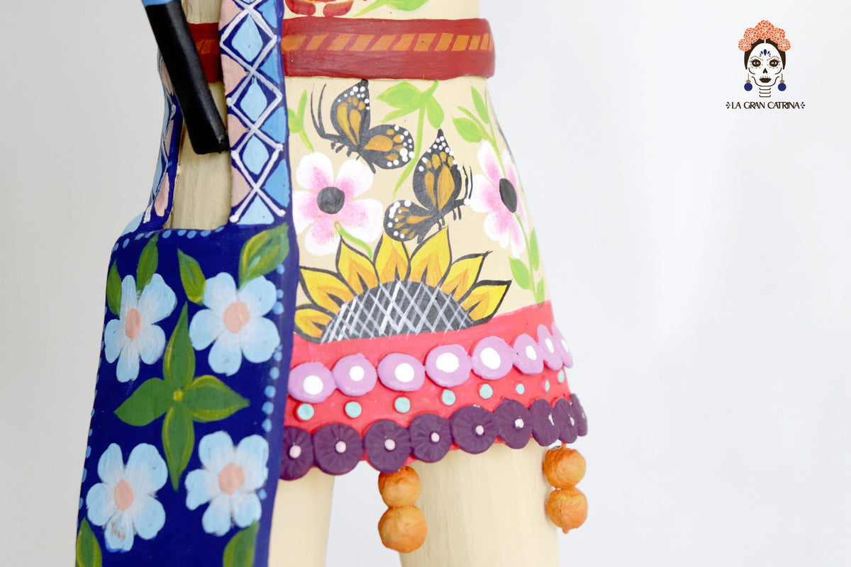 Pareja de Catrines Huicholes - 50 cm. 20 in. Catrina