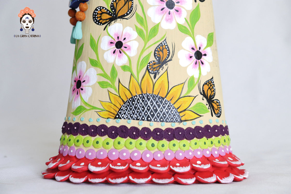 Pareja de Catrines Huicholes - 50 cm. 20 in. Catrina