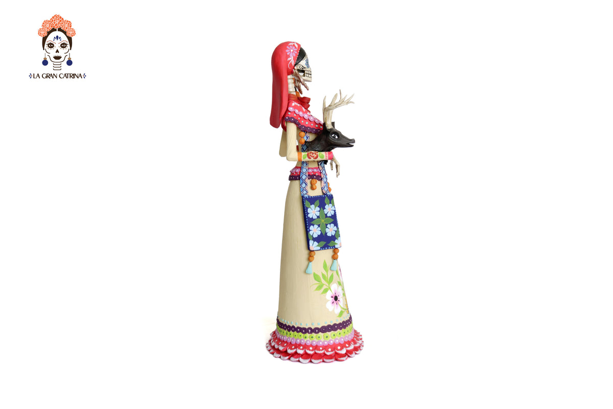 Pareja de Catrines Huicholes - 50 cm. 20 in. Catrina