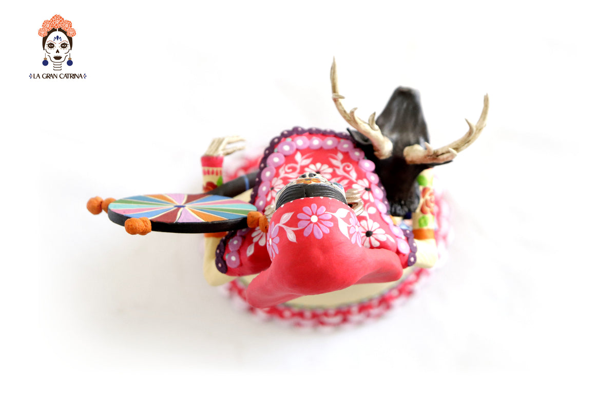 Pareja de Catrines Huicholes - 50 cm. 20 in. Catrina
