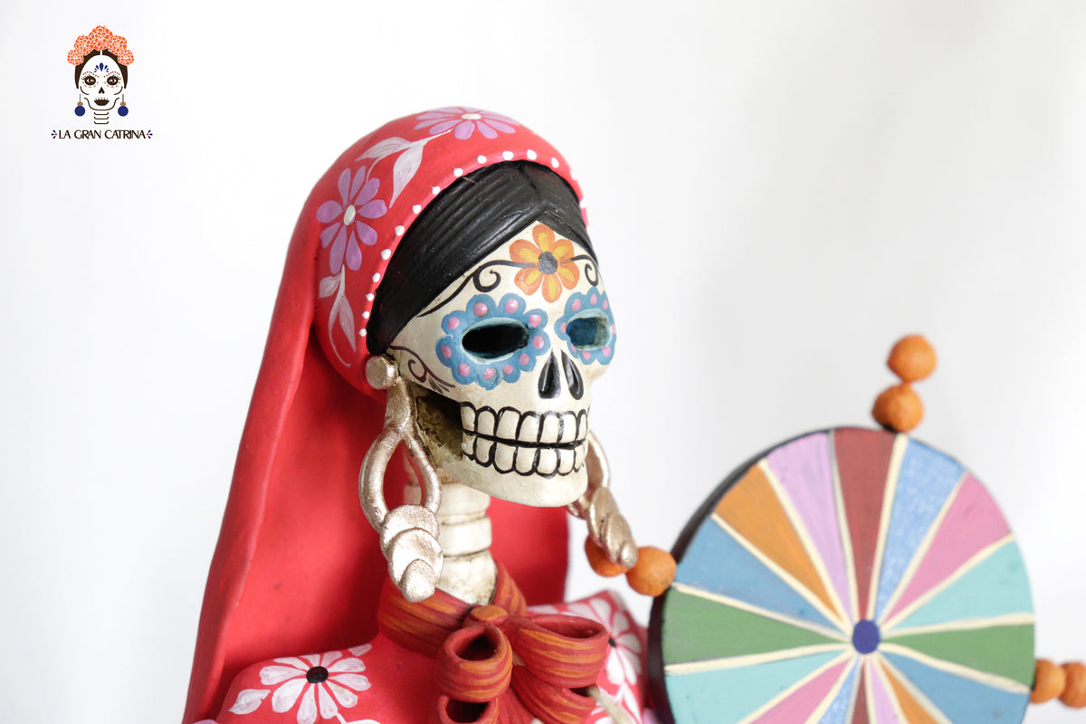 Pareja de Catrines Huicholes - 50 cm. 20 in. Catrina