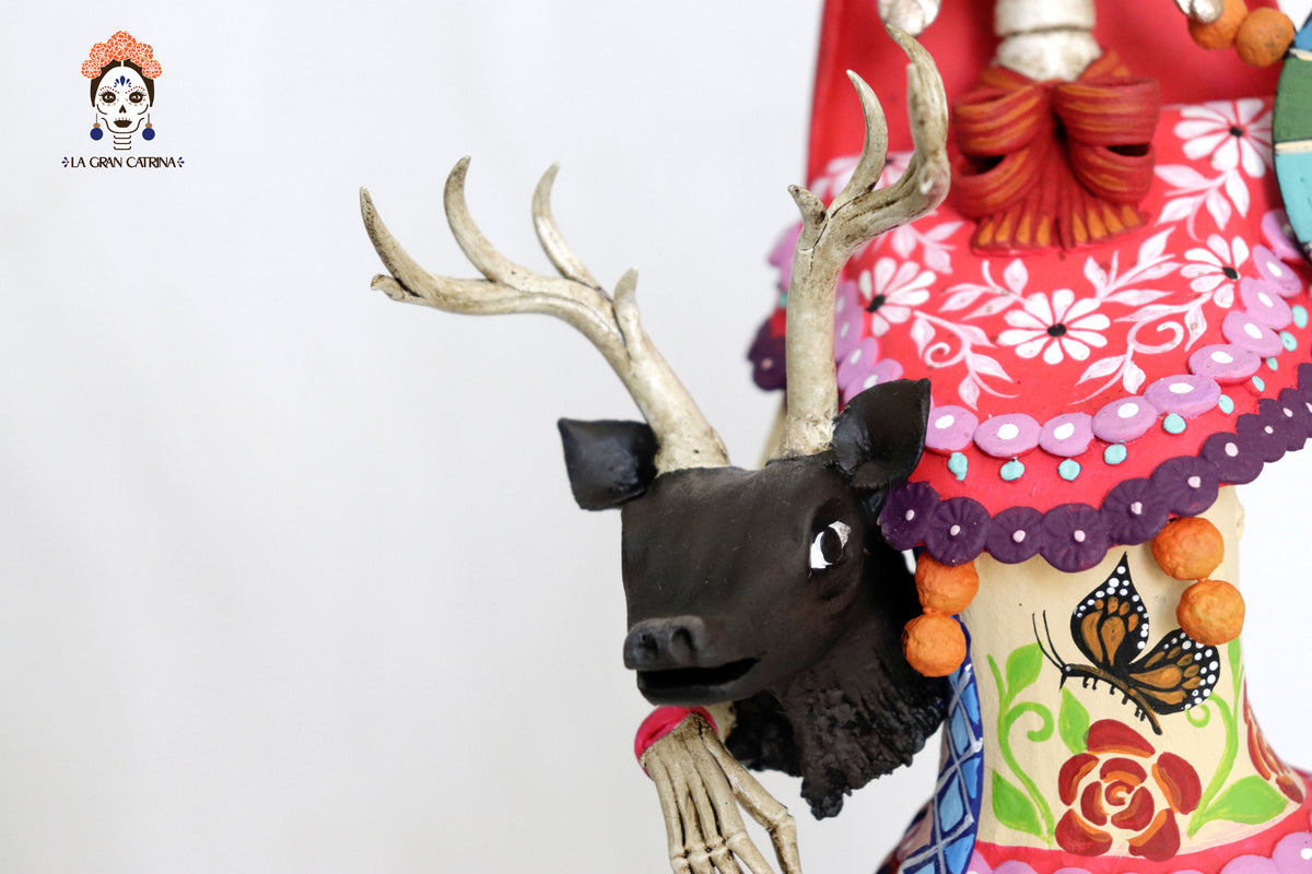 Pareja de Catrines Huicholes - 50 cm. 20 in. Catrina