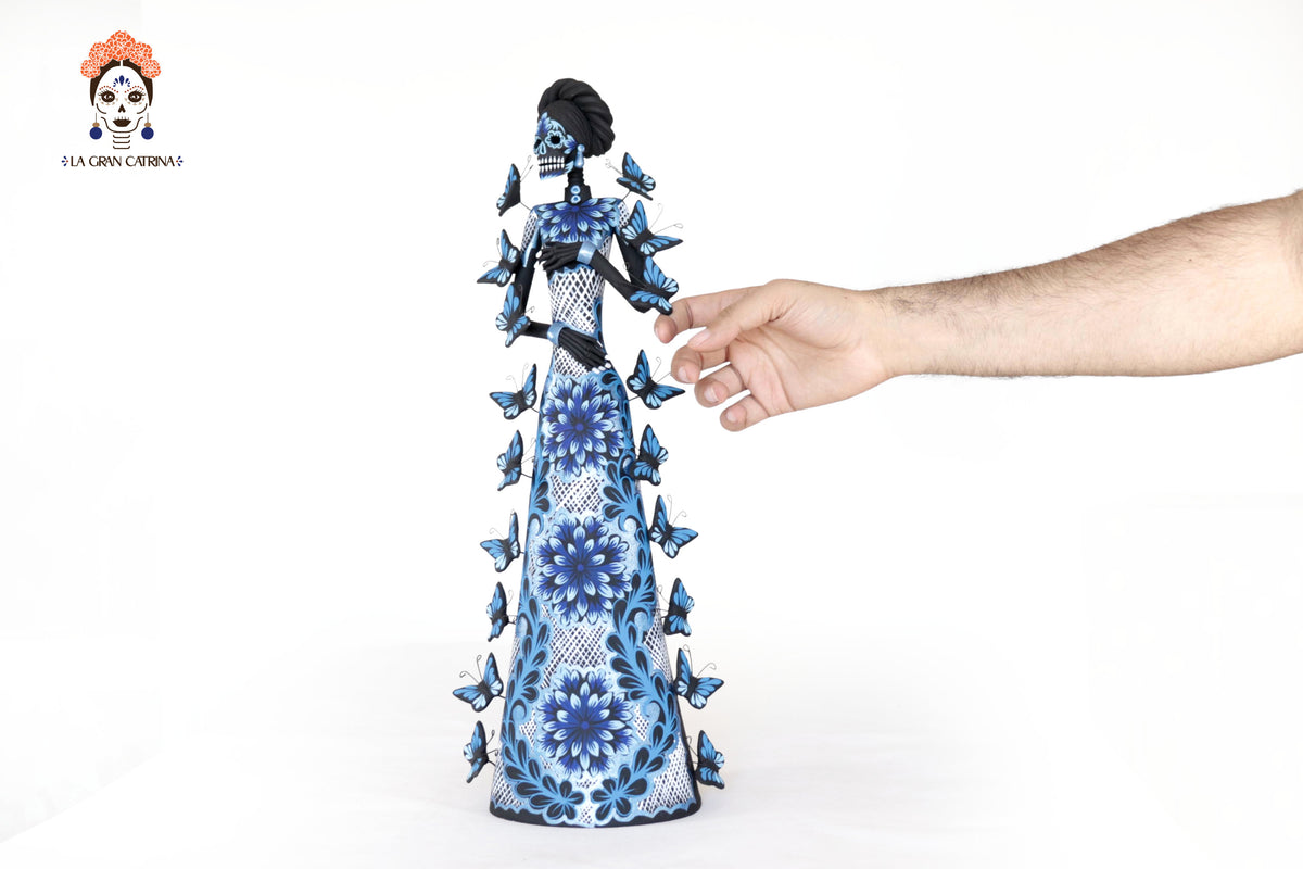 Catrinas hermanas de mariposas - Azules - 50 cm. 20 in. Catrina