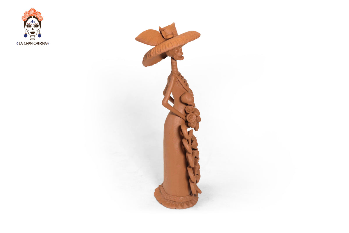 Pareja de Catrinas de Barro - 30 cm. 12 in. Catrina