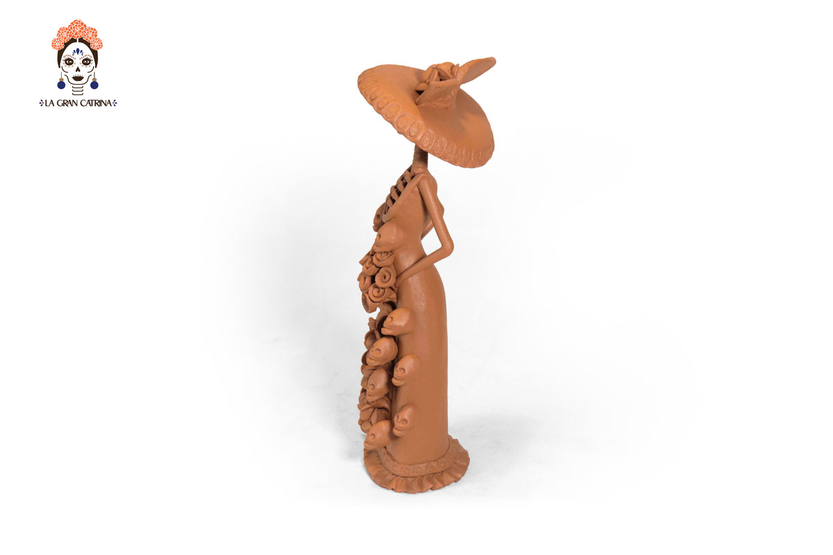 Pareja de Catrinas de Barro - 30 cm. 12 in. Catrina