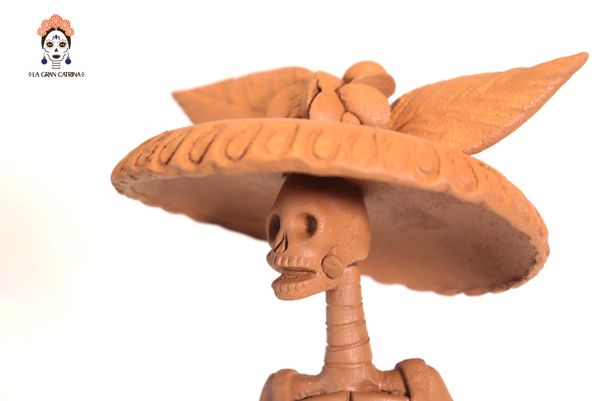 Pareja de Catrinas de Barro - 30 cm. 12 in. Catrina